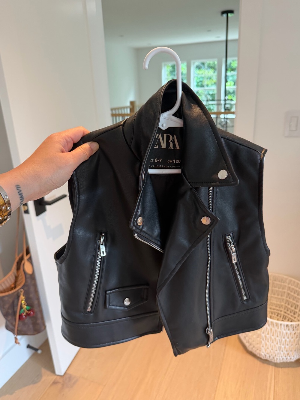 Zara Black Faux Leather Jacket